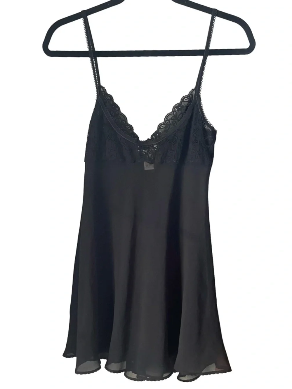 La SENZA Black Lace-Trim Slip Chemise - Picture 6 of 8